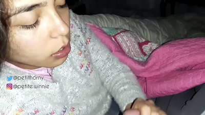 NILUNOG KO ANG LAHAT NG NAITAMONG GATAS NG ASAWA KO - PAGPAPAKITA NG DILA NA MAY CUM